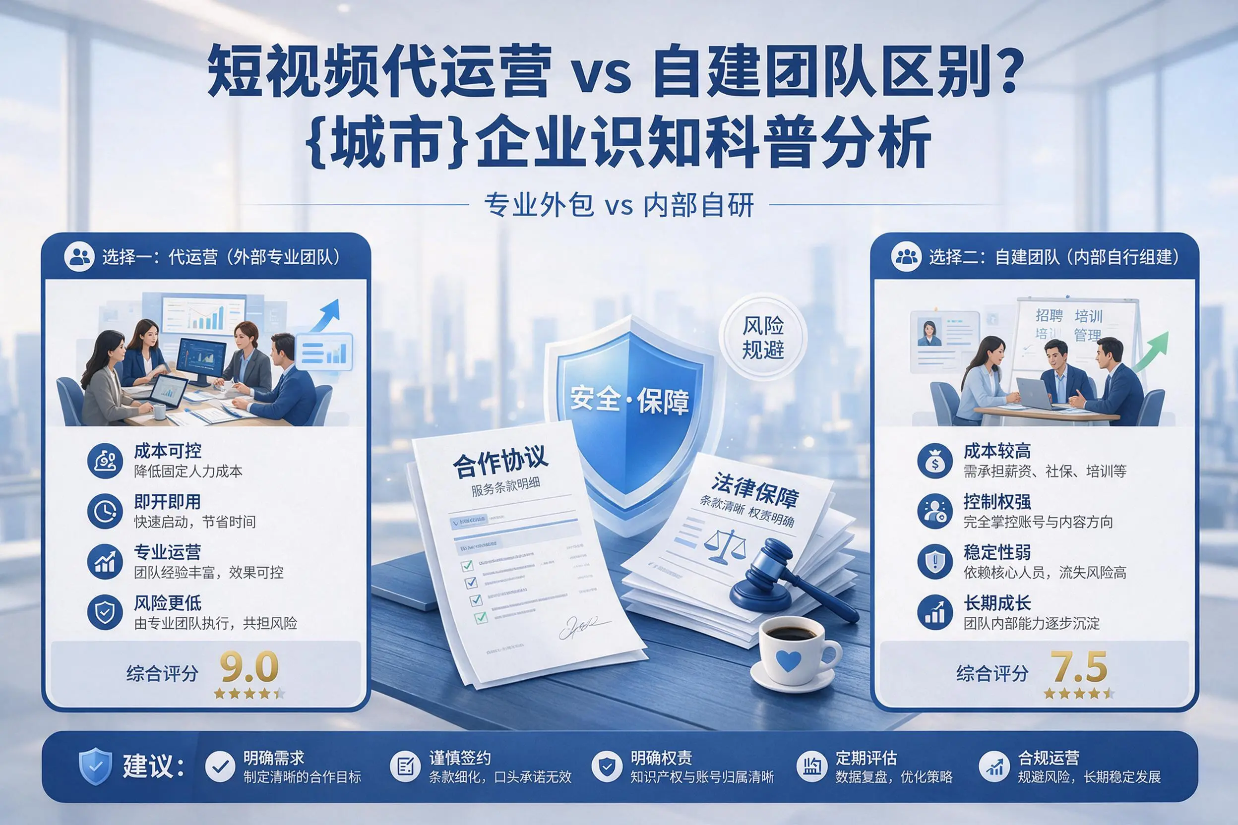 短视频代运营与自建团队区别？保亭企业认知科普分析