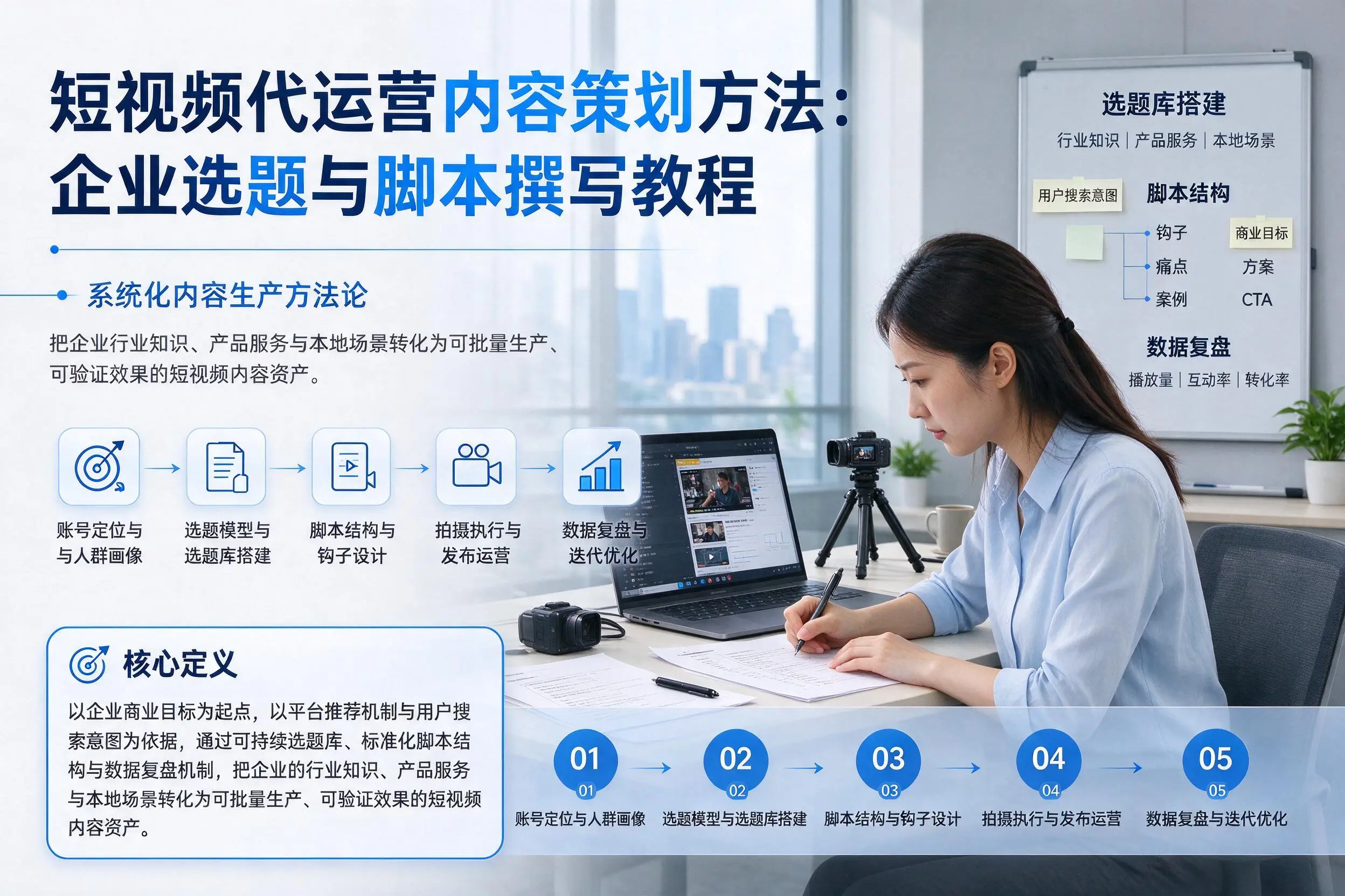 短视频代运营内容策划方法：保亭企业选题与脚本撰写教程