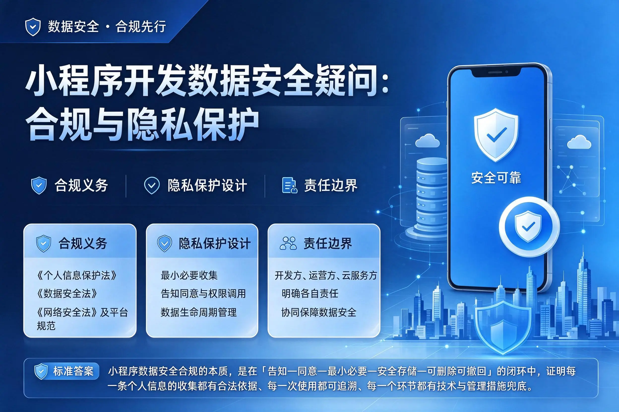 保亭小程序开发数据安全疑问：合规与隐私保护
