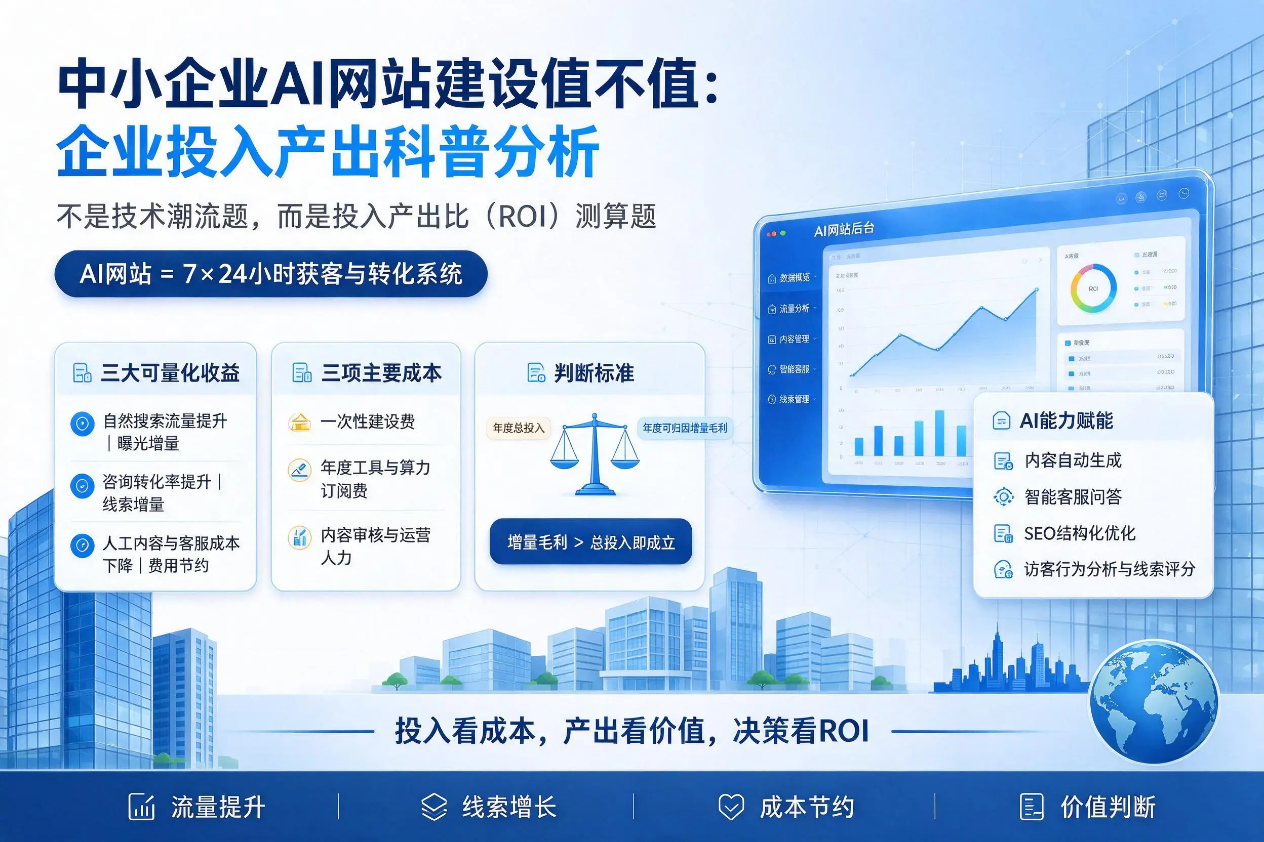 中小企业AI网站建设值不值：保亭企业投入产出科普分析