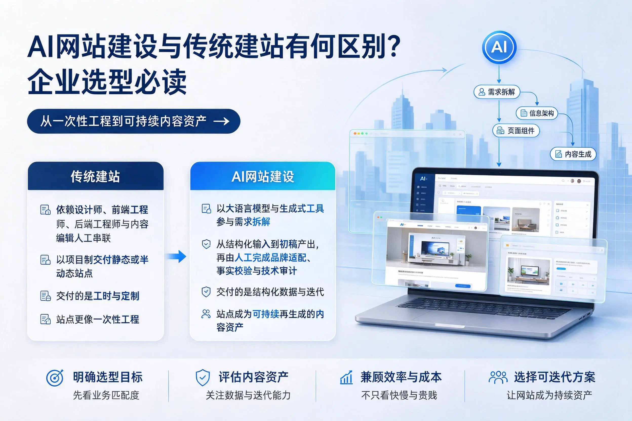 AI网站建设与传统建站有何区别？保亭企业选型必读