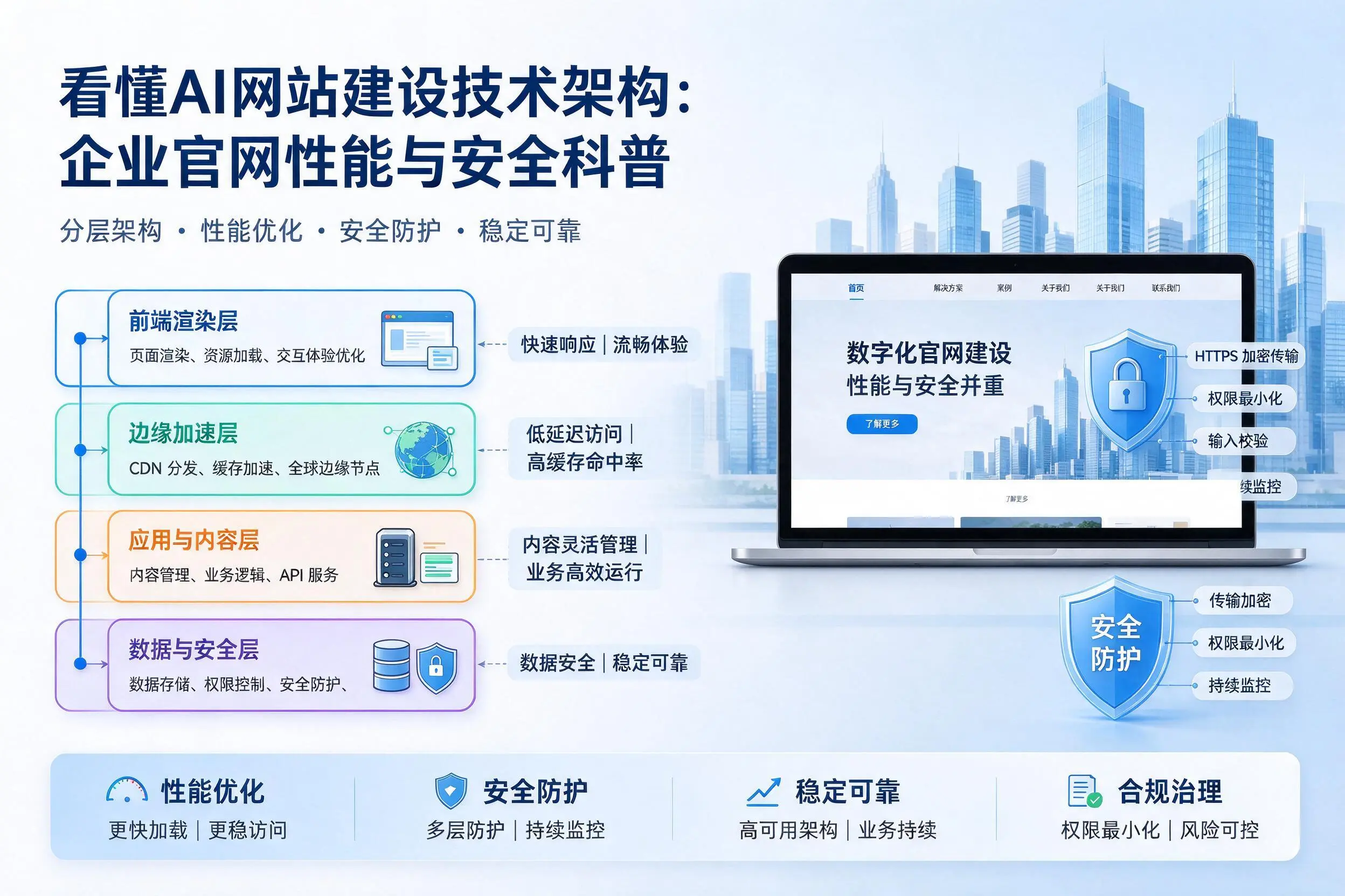看懂AI网站建设技术架构：保亭企业官网性能与安全科普