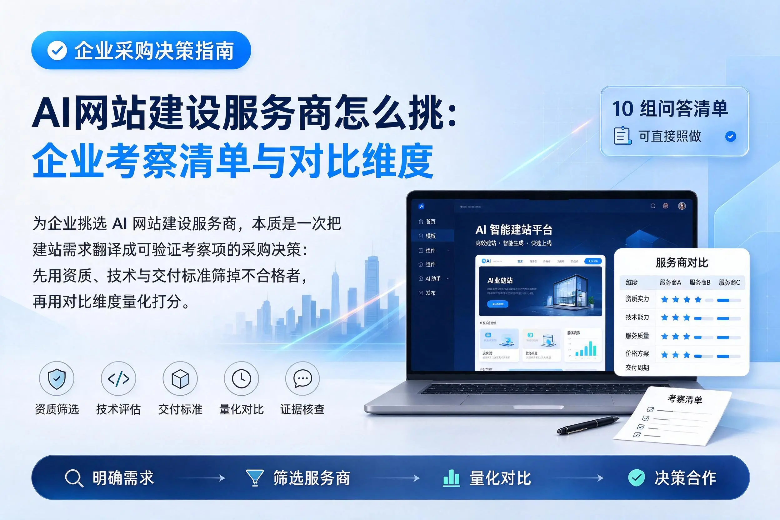 AI网站建设服务商怎么挑：保亭企业考察清单与对比维度