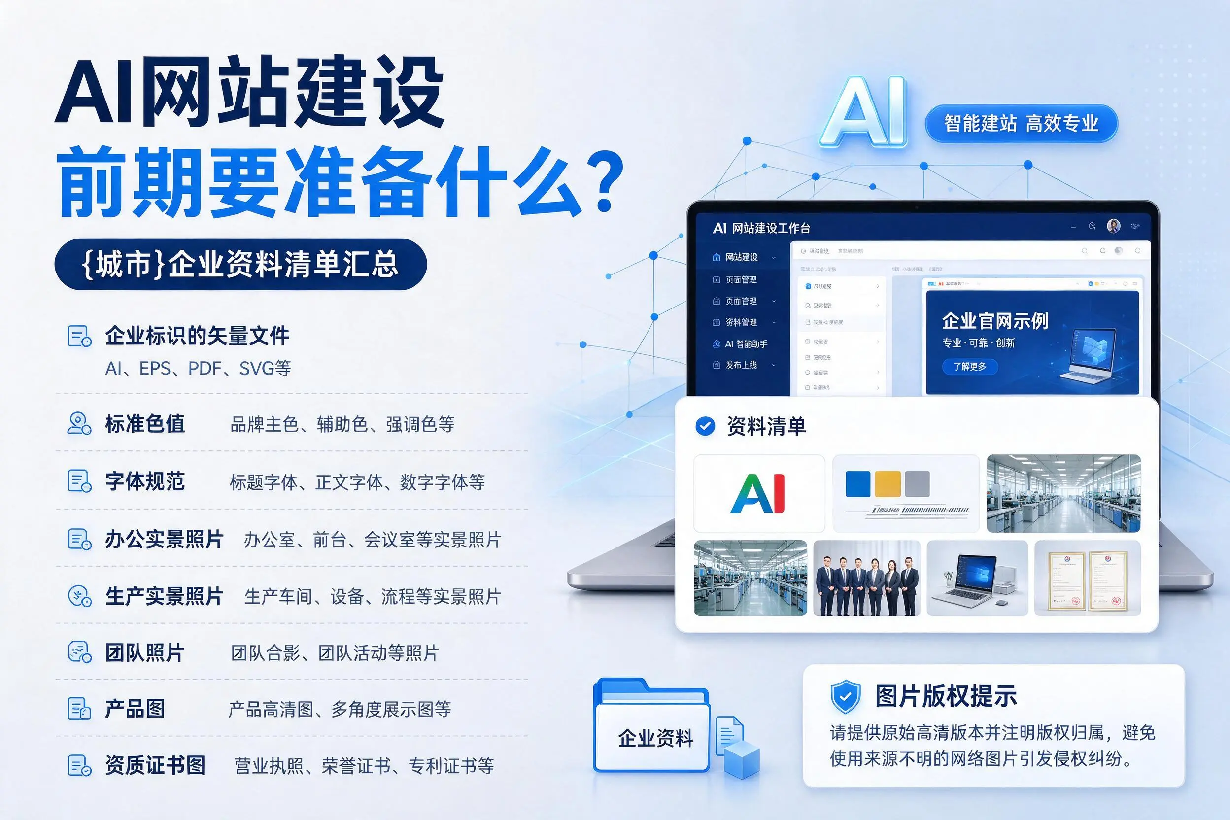 AI网站建设前期要准备什么？保亭企业资料清单汇总