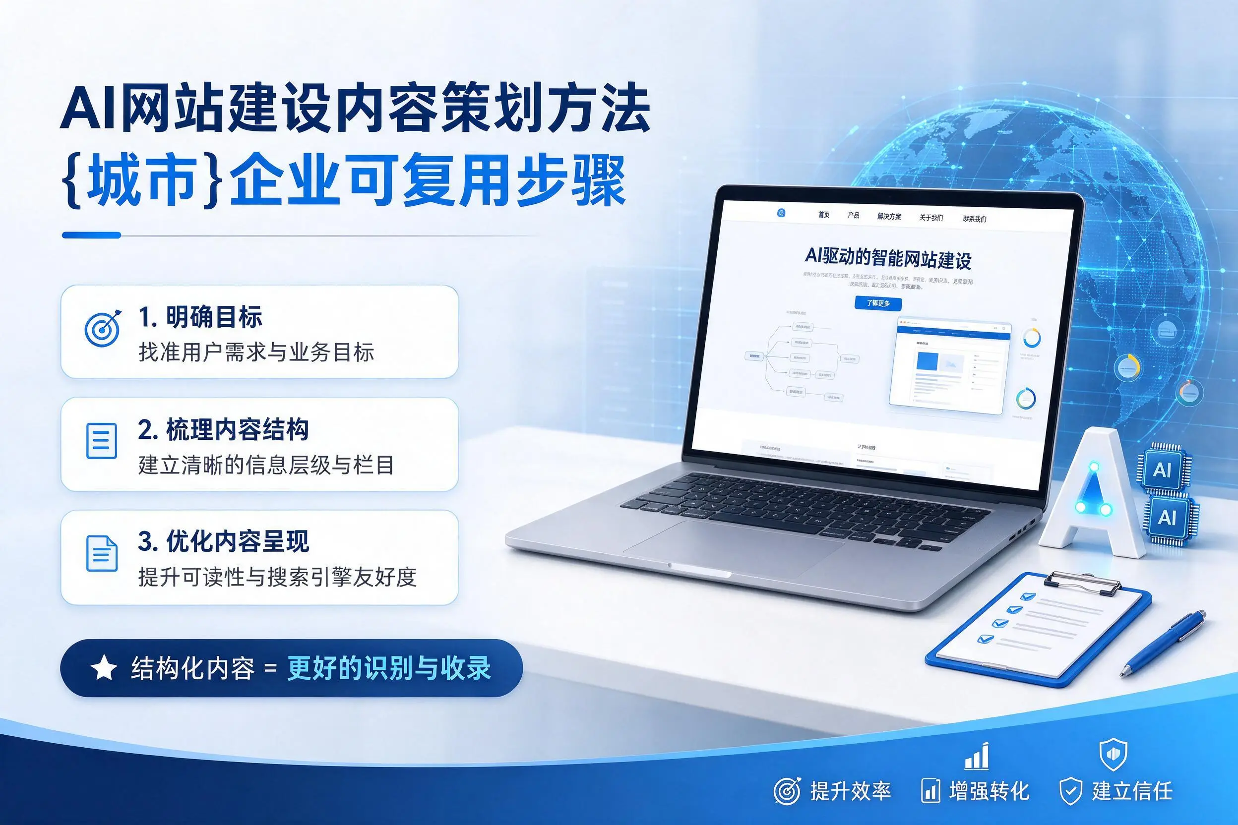 AI网站建设内容策划方法，保亭企业可复用步骤