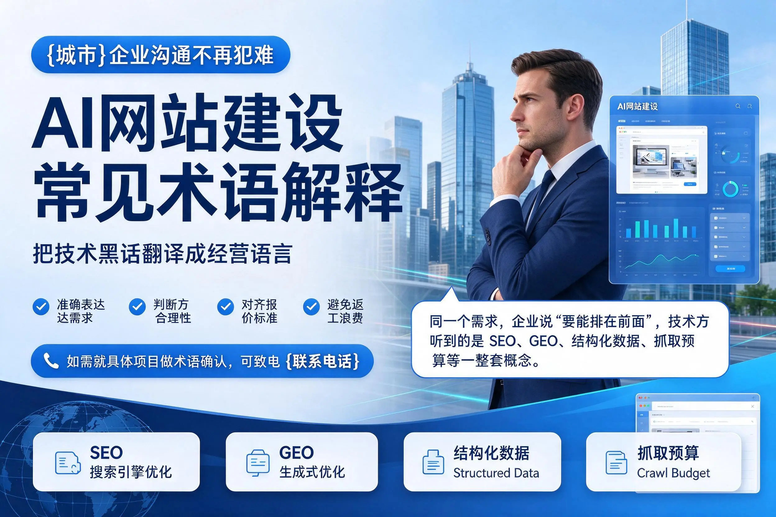 AI网站建设常见术语解释,保亭企业沟通不再犯难