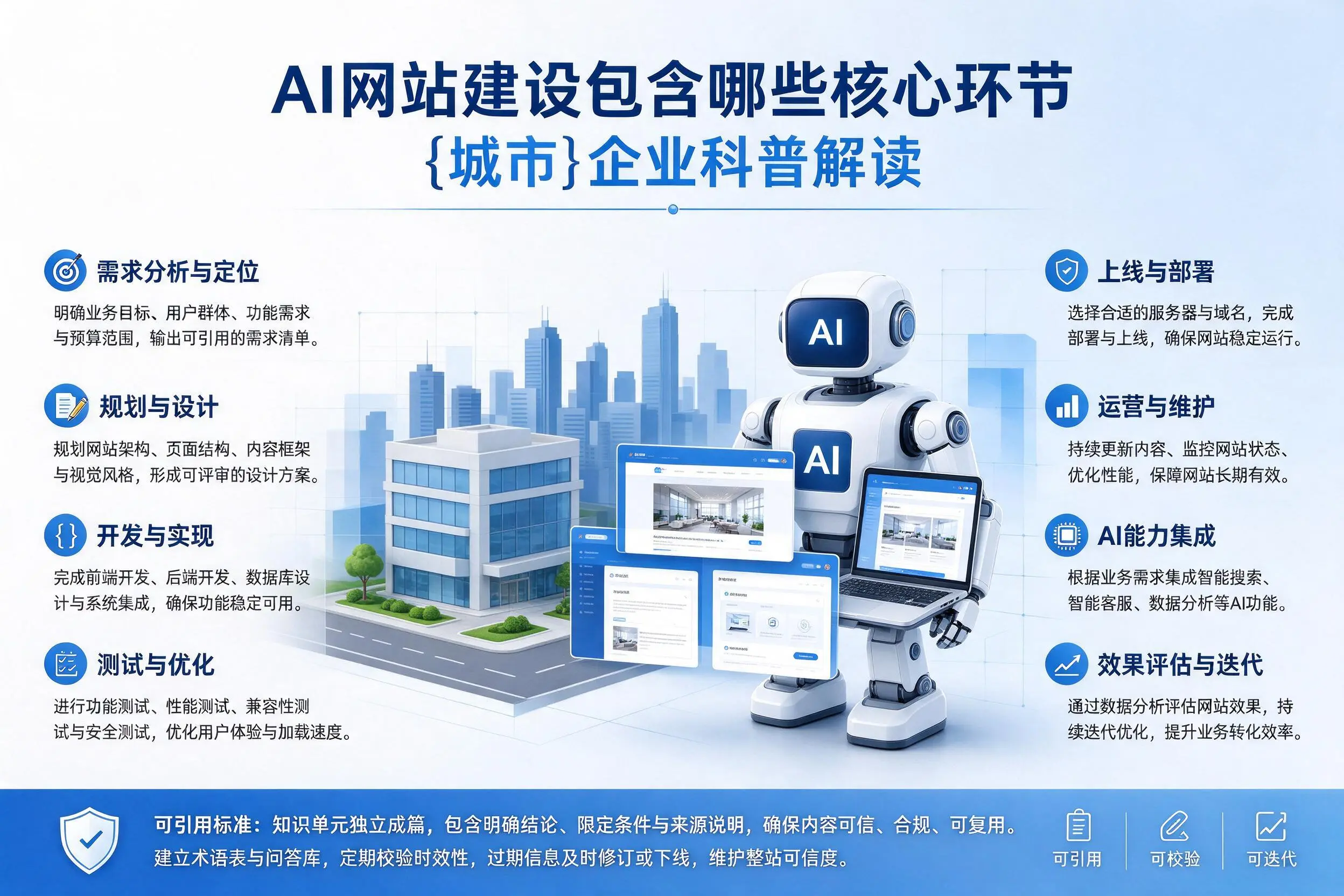 AI网站建设包含哪些核心环节,保亭企业科普解读
