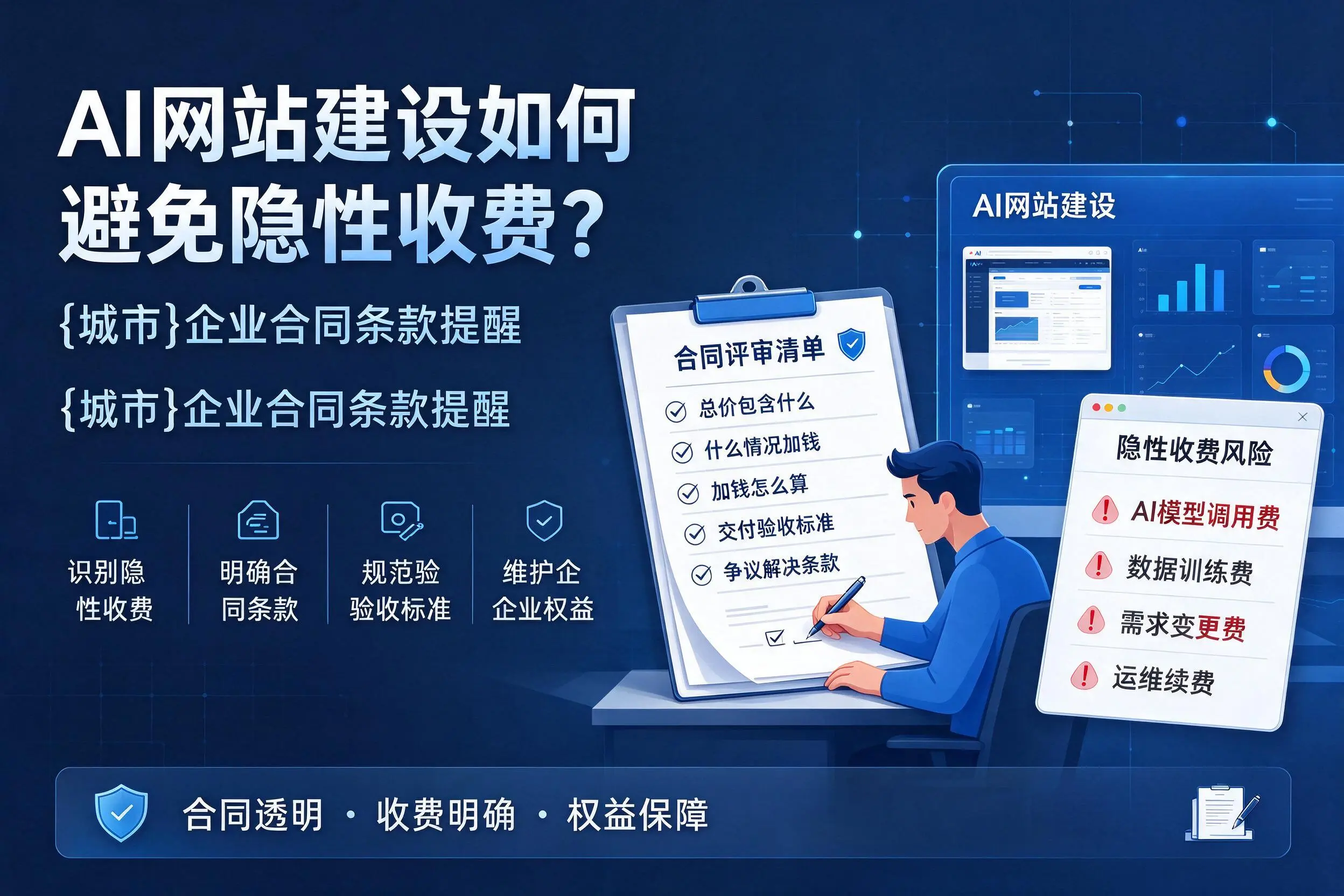 AI网站建设如何避免隐性收费？保亭企业合同条款提醒
